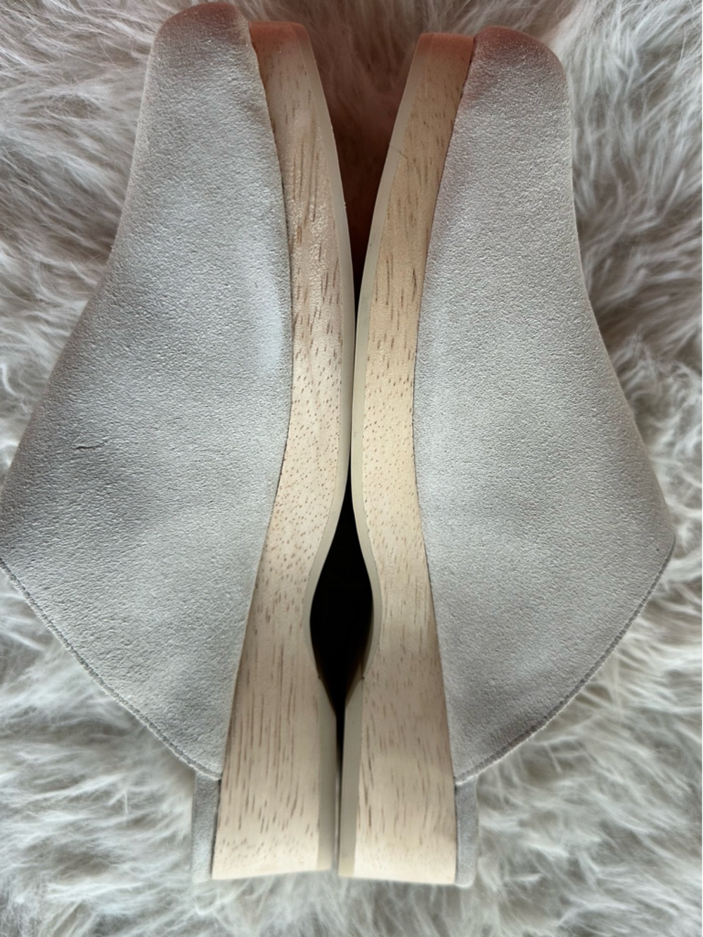 Villa Rouge Valencia Minimalist Light Grey mules Suede Slip-On Clog - Picture 12 of 16